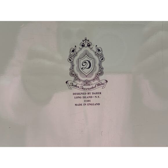 Daher Decorated Ware England Octagon Tulips Spring Flowers Metal Tray Jami Ray - Picture 6 of 6